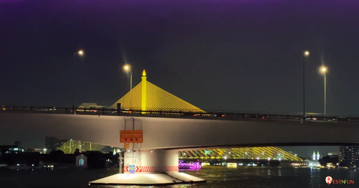 ถ่ายภาพวิวสะพานพระราม 8 สวยงามมากเลย